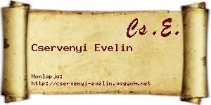 Cservenyi Evelin névjegykártya